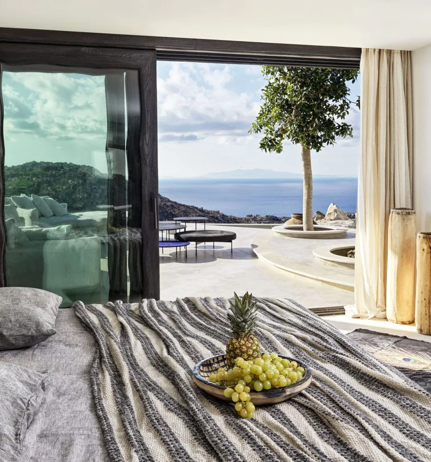 Panoptis Escape Mykonos - The Panoptis 1-bedroom inhouse Villa with private pool-bed view